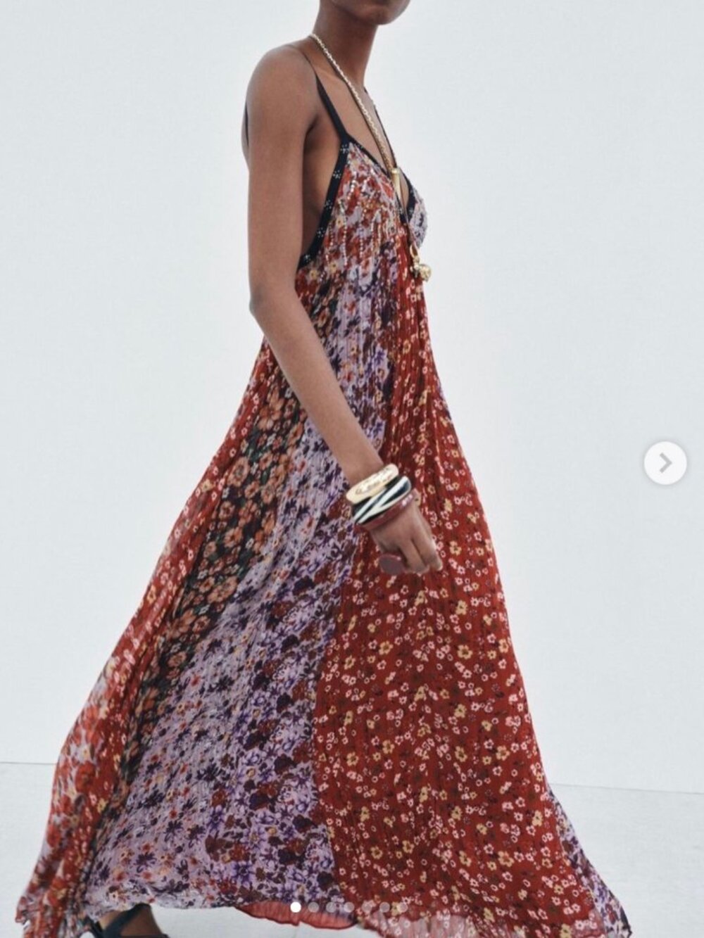 ZARA ZW Collection Floral Maxi Dress Size M